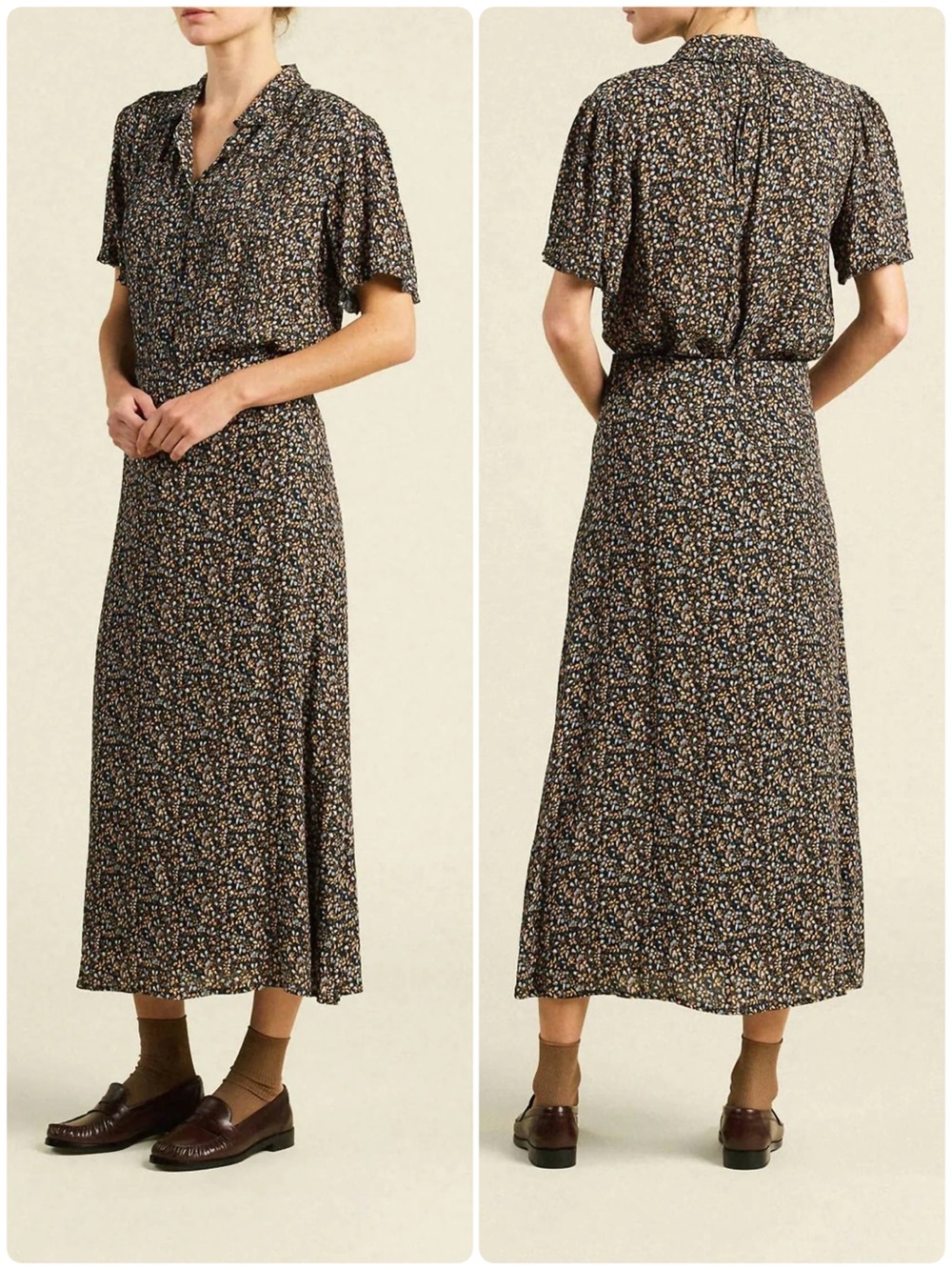By Trovata Birds of Paradis Demi Skirt in Nightshadow Ditsy Floral Size 6